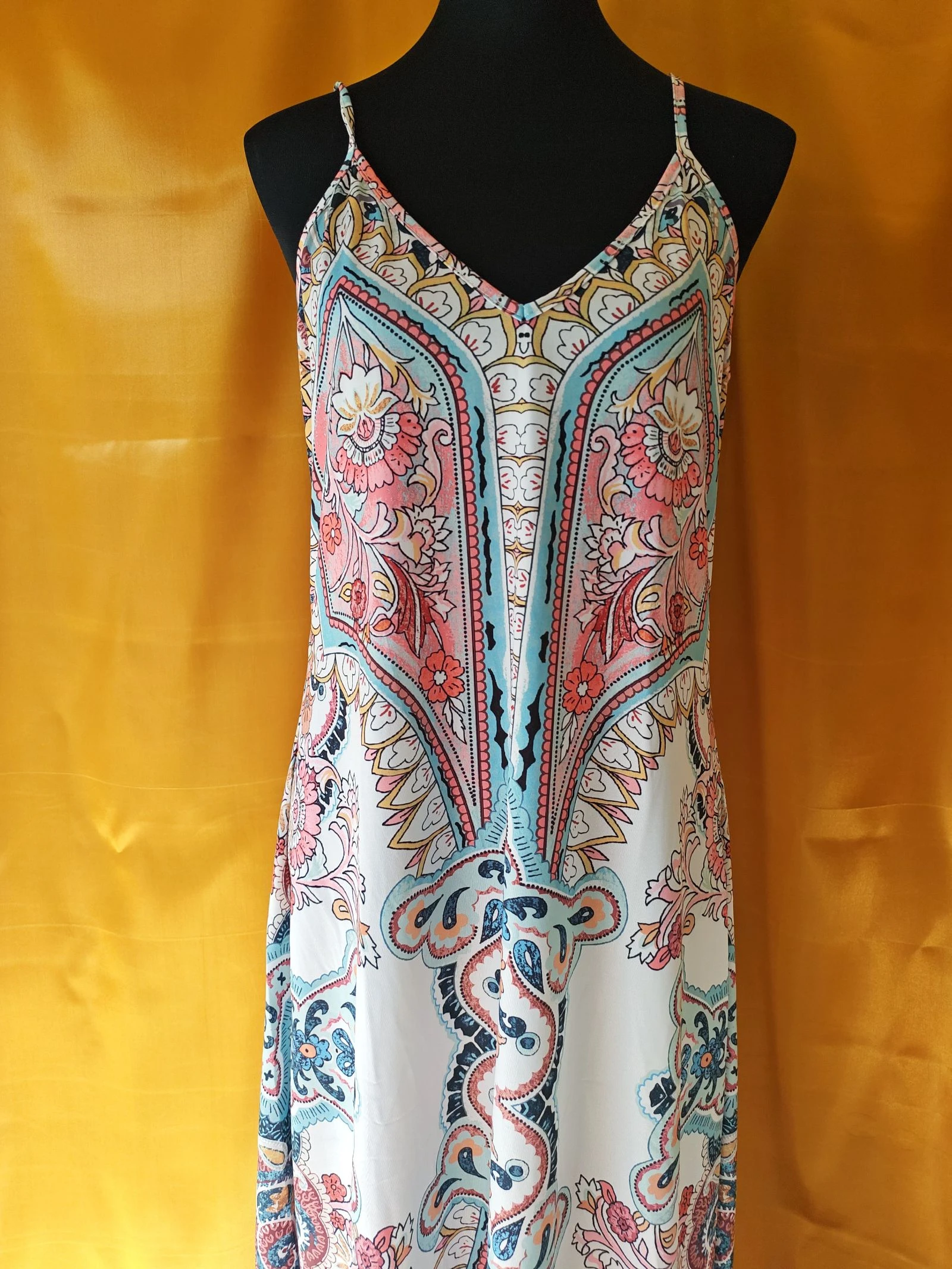 Vestido largo multicolor 